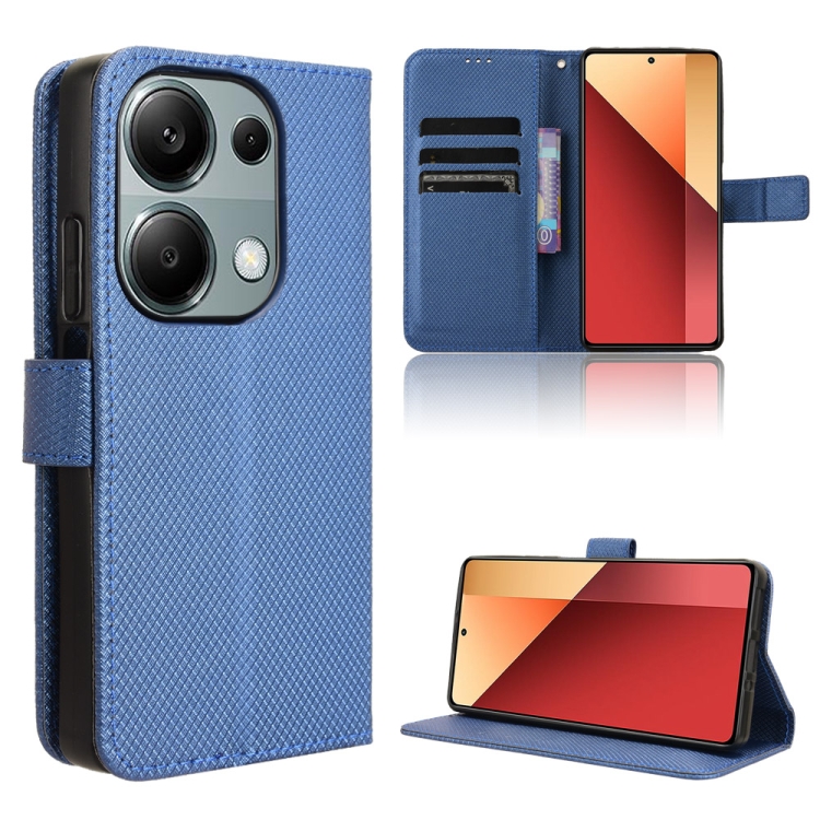 

For Xiaomi Redmi Note 13 Pro 4G Global Diamond Texture Leather Phone Case(Blue)