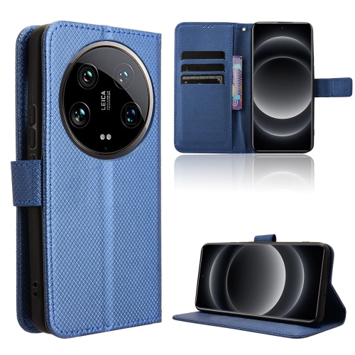 

For Xiaomi 14 Ultra Diamond Texture Leather Phone Case(Blue)