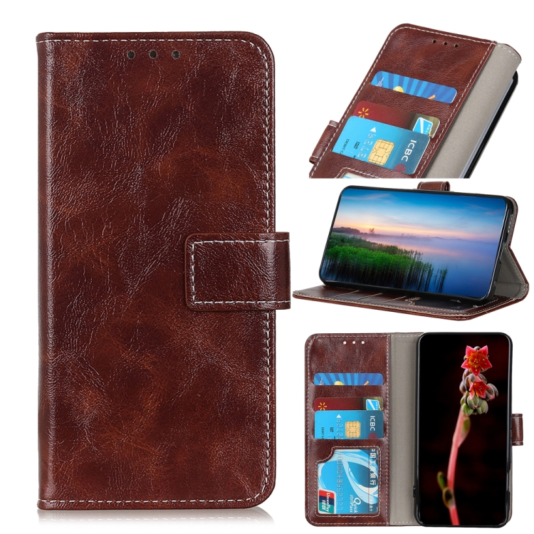 

For Xiaomi Redmi 12 4G Retro Crazy Horse Texture Leather Phone Case(Brown)