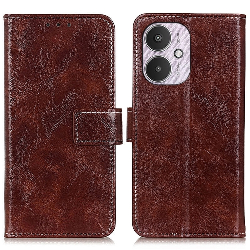 

For Xiaomi Redmi 13C Retro Crazy Horse Texture Leather Phone Case(Brown)