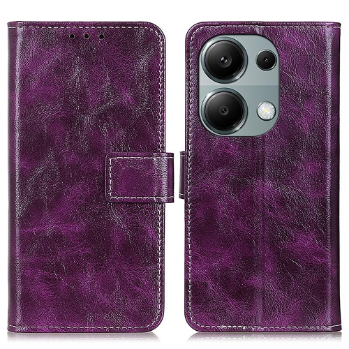 

For Xiaomi Redmi Note 13 Pro 4G/Poco M6 Pro 4G Retro Crazy Horse Texture Leather Phone Case(Purple)
