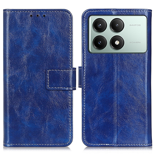 

For Xiaomi Poco X6 Pro 5G/Redmi K70E Retro Crazy Horse Texture Leather Phone Case(Blue)