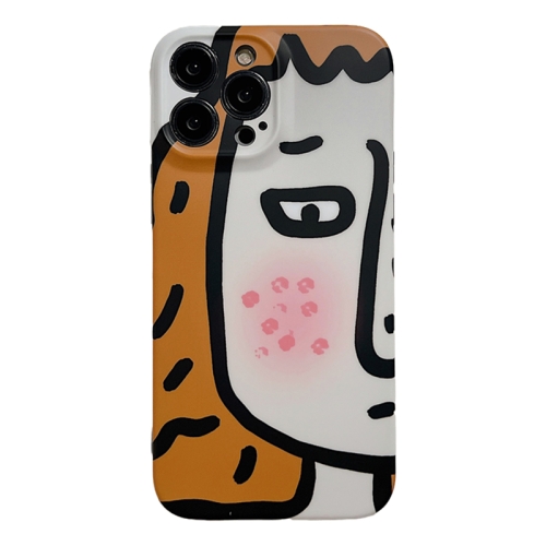 

For iPhone 12 Face Couple Pattern IMD Matte TPU Phone Case(Girl)