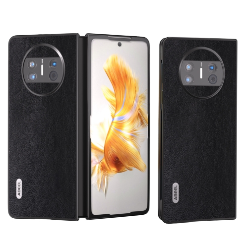 

For Huawei Mate X3 ABEEL Retro Litchi Texture PU Phone Case(Black)