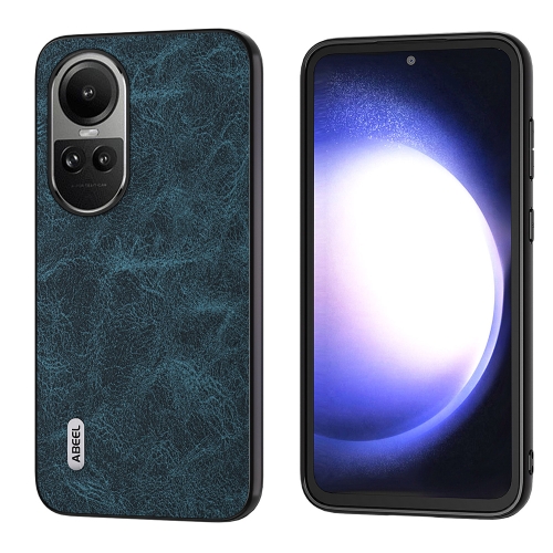 

For OPPO Reno10 Pro Global ABEEL Dream Litchi Texture PU Phone Case(Blue)