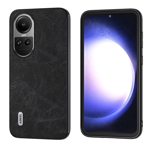 

For OPPO Reno10 Pro Global ABEEL Dream Litchi Texture PU Phone Case(Black)