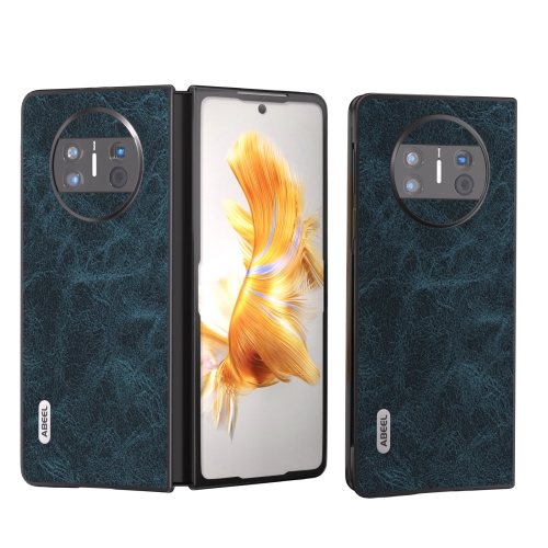 

For Huawei Mate X3 ABEEL Dream Litchi Texture PU Phone Case(Blue)