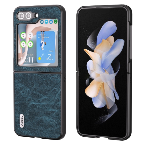 

For Samsung Galaxy Z Flip5 ABEEL Dream Litchi Texture PU Phone Case(Blue)