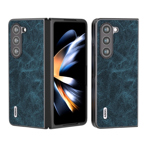 

For Samsung Galaxy Z Fold5 ABEEL Dream Litchi Texture PU Phone Case(Blue)