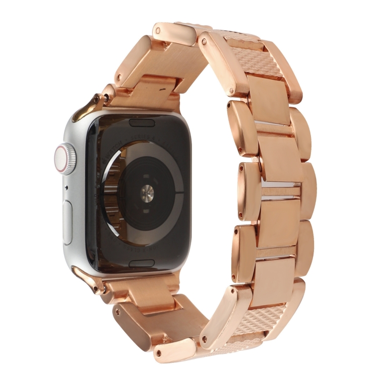 

Plaid Metal Watch Band For Apple Watch Series 10 46mm(Rose Gold)