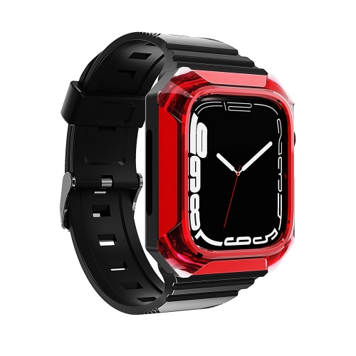 

Armor Case Integrated TPU Watch Band For Apple Watch SE 44mm(Red)