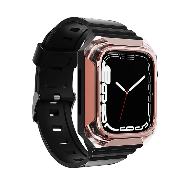 

Armor Case Integrated TPU Watch Band For Apple Watch 3 42mm(Rose Gold)