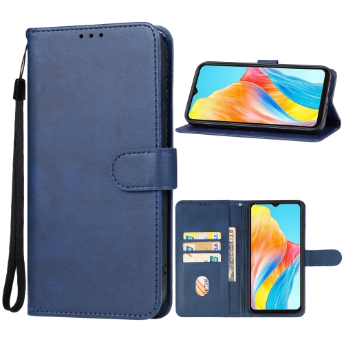 For OPPO A38 Leather Phone Case(Blue)