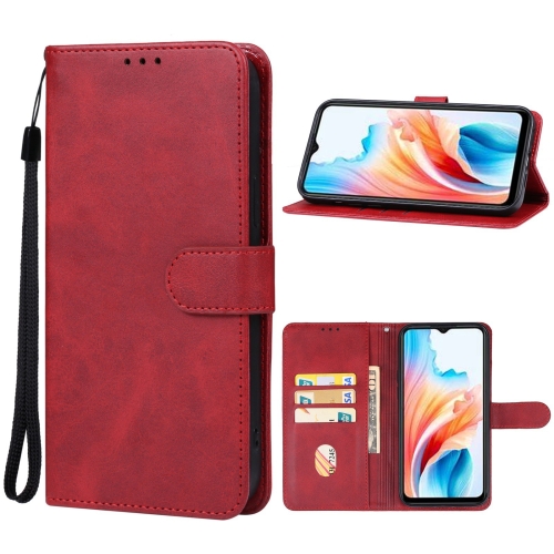 

For OPPO A2m Leather Phone Case(Red)