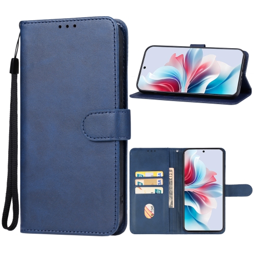 For OPPO Reno11 F Leather Phone Case(Blue)