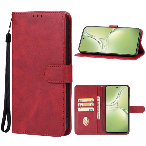 

For OPPO K12x China Leather Phone Case(Red)