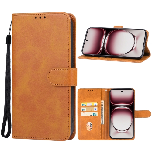 

For OPPO Reno12 Pro China Leather Phone Case(Brown)