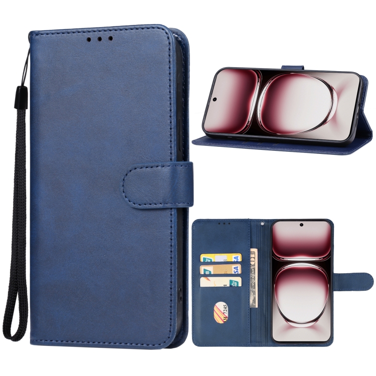 

For OPPO Reno12 Global Leather Phone Case(Blue)