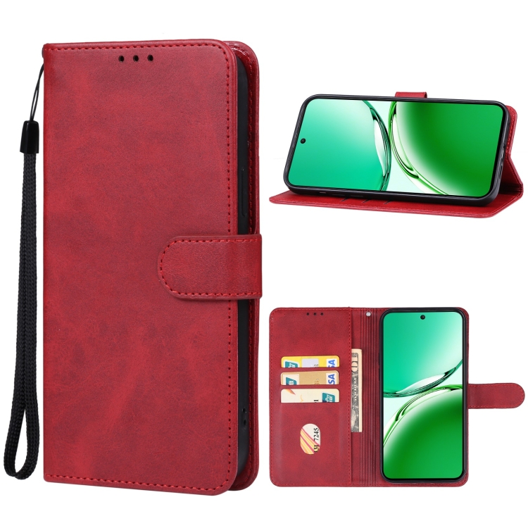 

For OPPO Reno12 F 5G Leather Phone Case(Red)