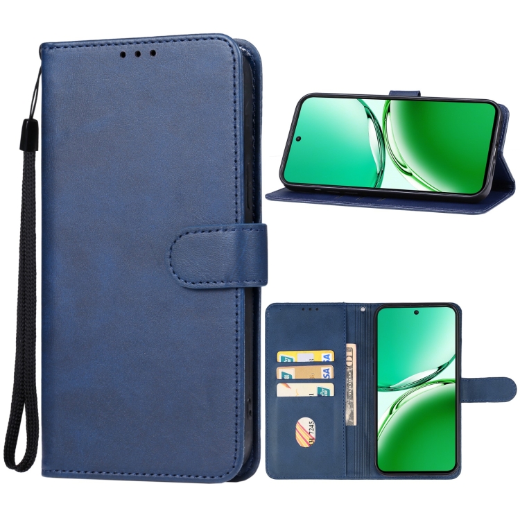 

For OPPO Reno12 F 5G Leather Phone Case(Blue)