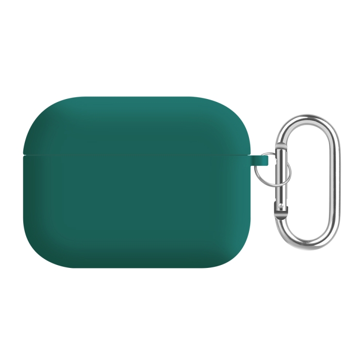 

For AirPods Pro 2 PC Lining Silicone Bluetooth Earphone Protective Case(Dark Green)