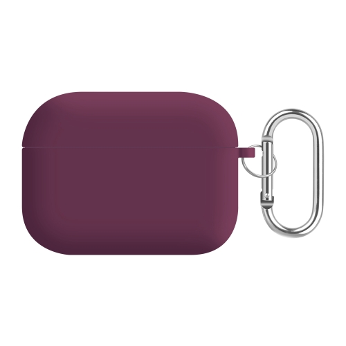 

For AirPods Pro PC Lining Silicone Bluetooth Earphone Protective Case(Rose Purple Red)