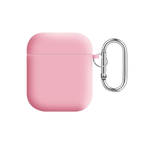 

For AirPods 2 / 1 PC Lining Silicone Bluetooth Earphone Protective Case(Pink)