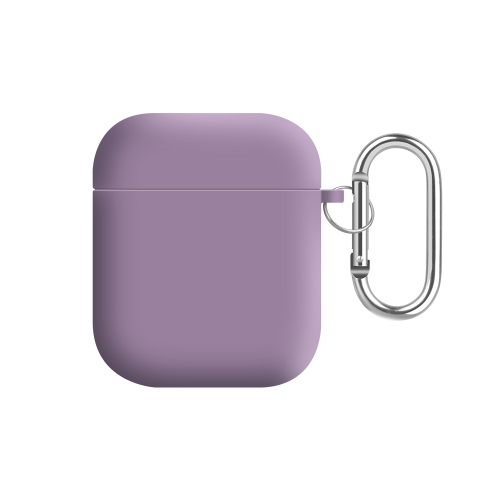 

For AirPods 2 / 1 PC Lining Silicone Bluetooth Earphone Protective Case(Blackcurrant)