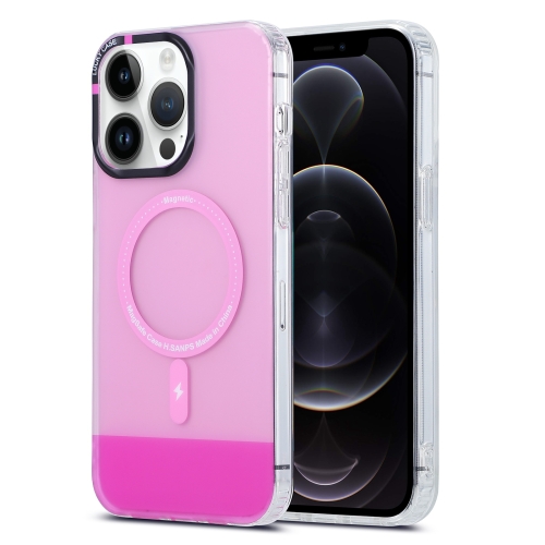 

For iPhone 12 Pro PC + TPU IMD MagSafe Magnetic Phone Case(Pink)