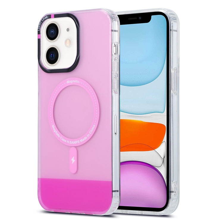 

For iPhone 11 PC + TPU IMD MagSafe Magnetic Phone Case(Pink)
