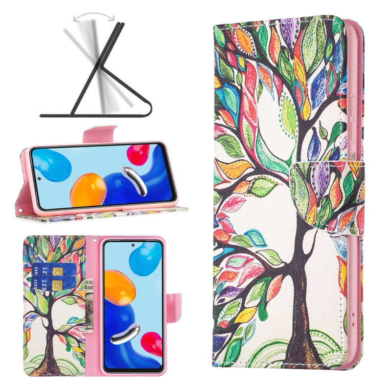 

For Xiaomi Redmi Note 12S 4G / Note 11 Colored Drawing Pattern Leather Phone Case(Tree Life)