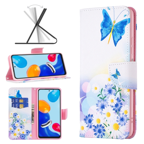 

For For Xiaomi Redmi Note 12S 4G / Note 11 Colored Drawing Pattern Leather Phone Case(Butterfly Love)