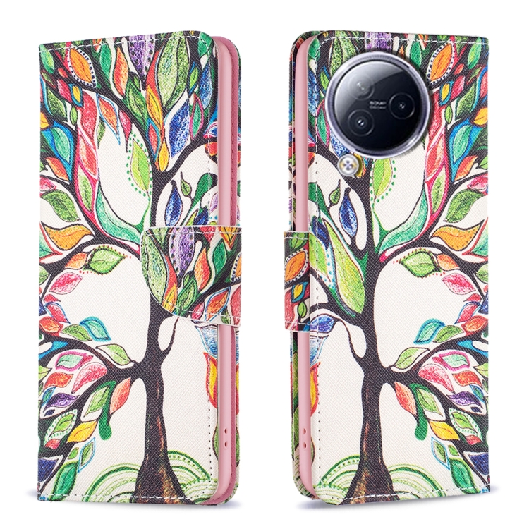 

For Xiaomi Civi 3 5G Colored Drawing Pattern Leather Phone Case(Tree Life)