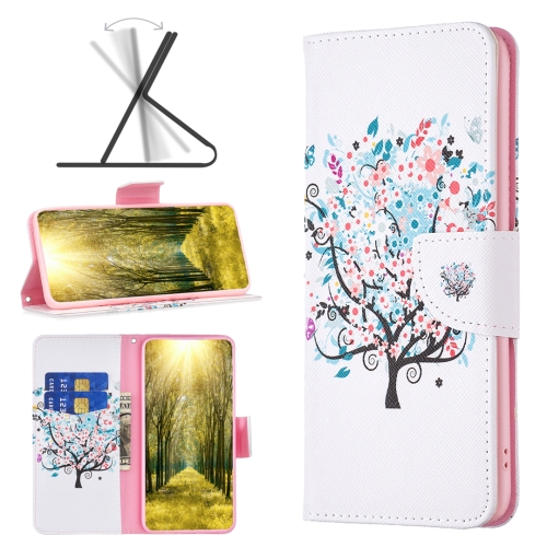 

For Xiaomi Redmi 12 4G Colored Drawing Pattern Leather Phone Case(Tree)