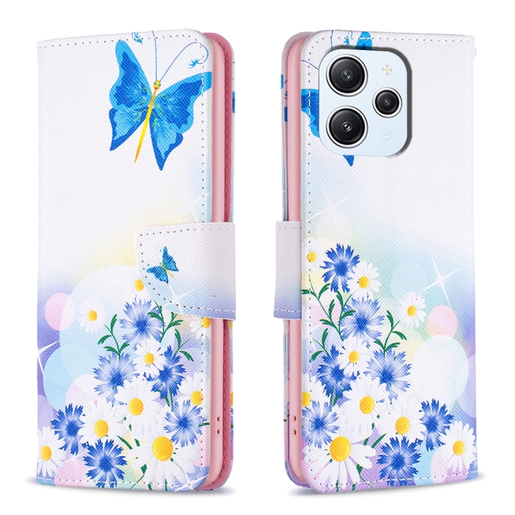 

For Xiaomi Redmi 12 4G Colored Drawing Pattern Leather Phone Case(Butterfly Love)