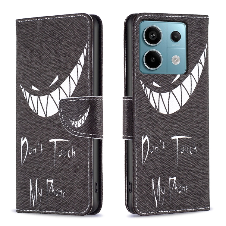 

For Xiaomi Redmi Note 13 Pro Colored Drawing Pattern Leather Phone Case(Smirk)