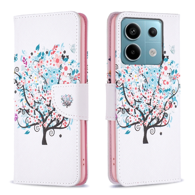 

For Xiaomi Redmi Note 13 Pro Colored Drawing Pattern Leather Phone Case(Tree)