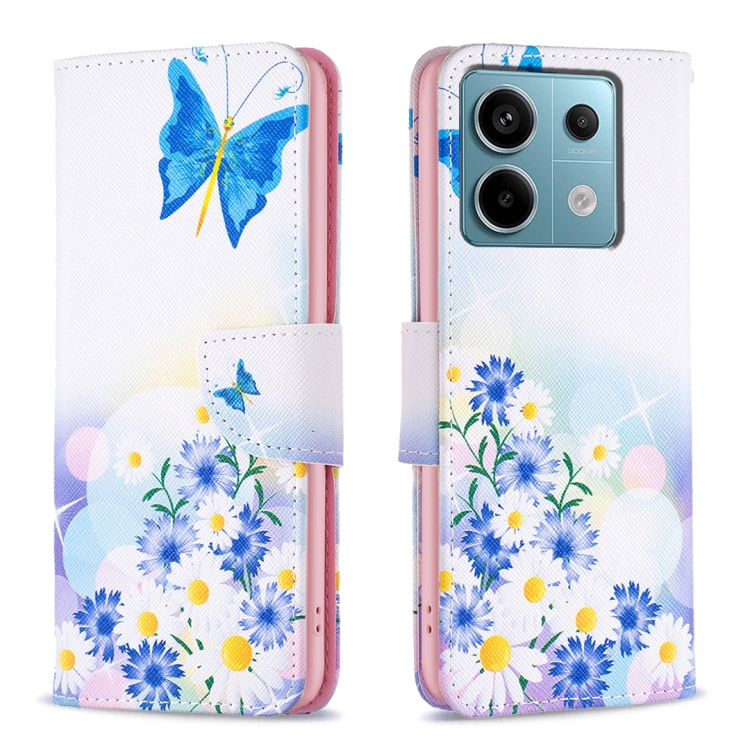 

For Xiaomi Redmi Note 13 Pro Colored Drawing Pattern Leather Phone Case(Butterfly Love)