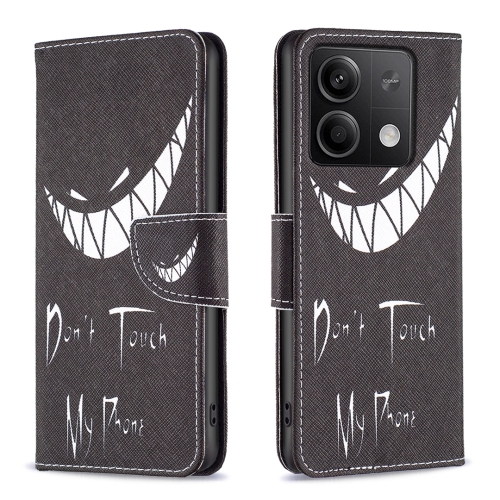 

For Xiaomi Redmi Note 13 Colored Drawing Pattern Leather Phone Case(Smirk)