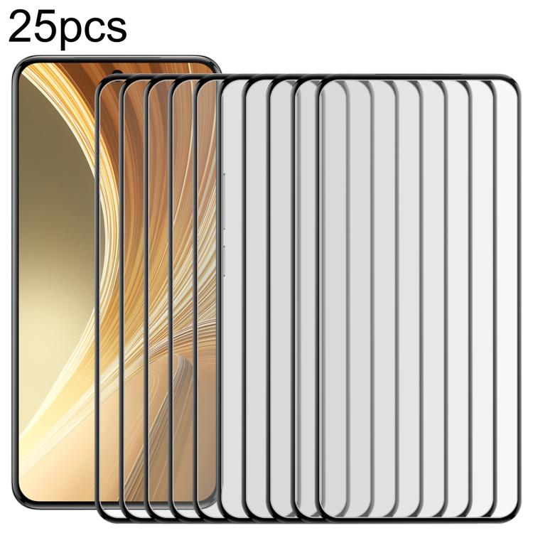 

For vivo T4 Ultra 5G 25pcs 3D Curved Edge Full Screen Tempered Glass Film