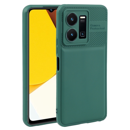 

For vivo Y02s Twill Texture TPU Shockproof Phone Case(Green)