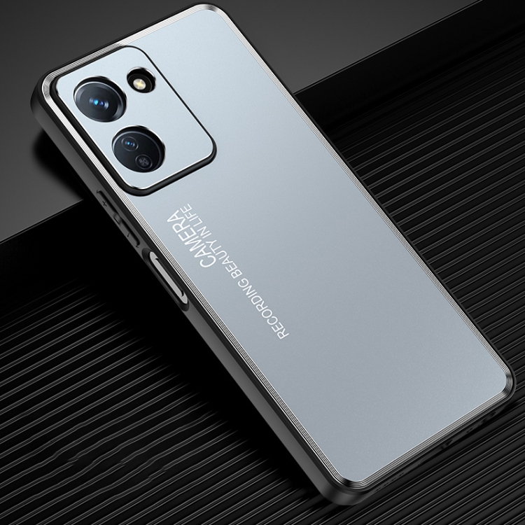 

For vivo Y78 Frosted Metal Phone Case(Blue)