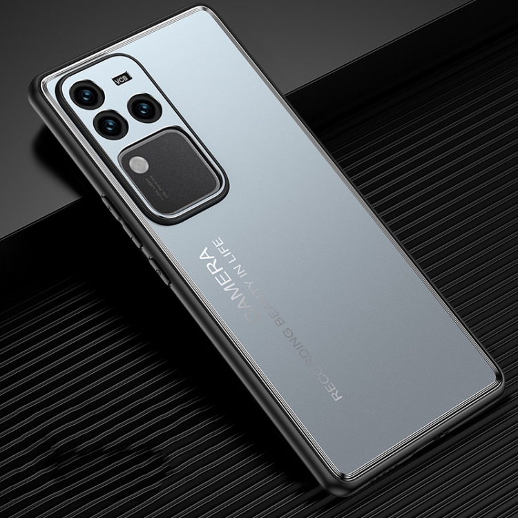 

For vivo S18 Pro Frosted Metal Phone Case(Blue)