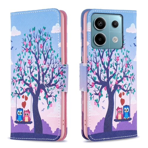 

For Xiaomi Redmi Note 13 Pro 5G Colored Drawing Pattern Leather Phone Case(Owl)