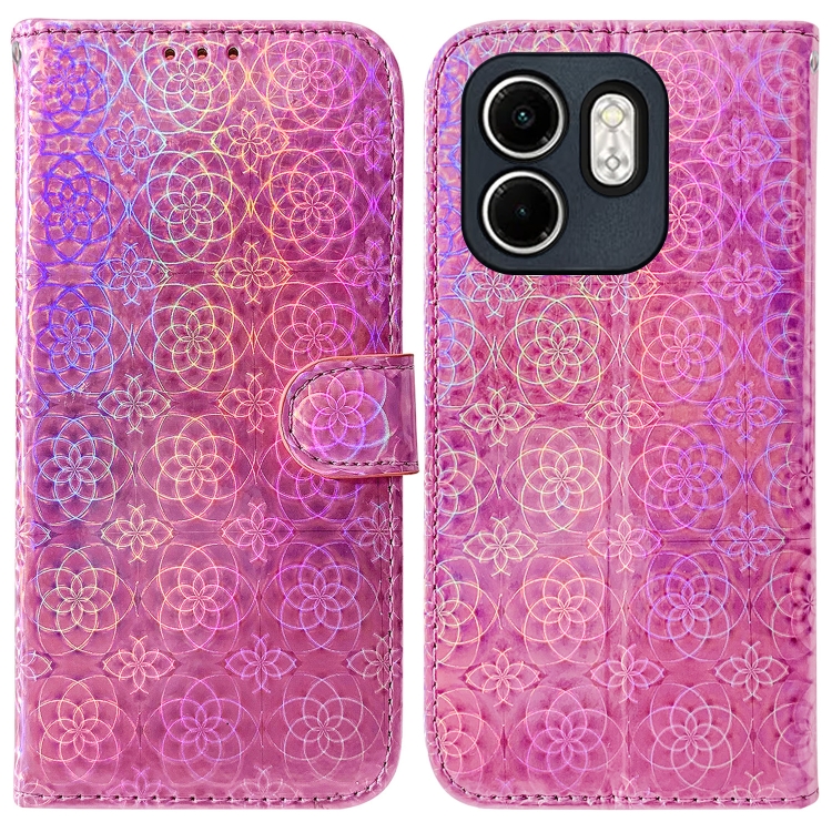 

For Infinix Hot 50i / Smart 9 Colorful Magnetic Buckle Leather Phone Case(Pink)