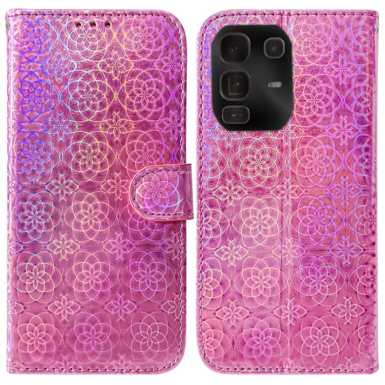 

For Infinix Note 50 Pro+ Colorful Magnetic Buckle Leather Phone Case(Pink)
