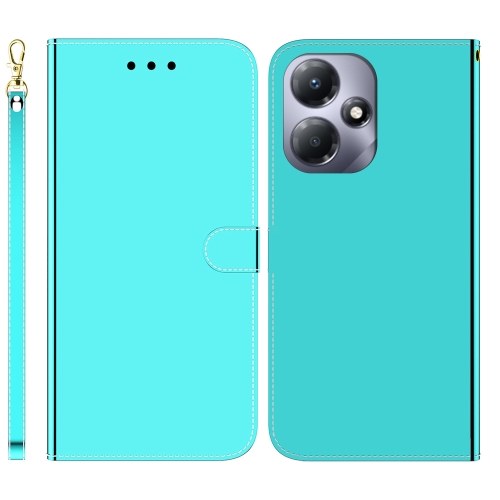 

For Infinix Hot 30 Play Imitated Mirror Surface Leather Phone Case(Mint Green)