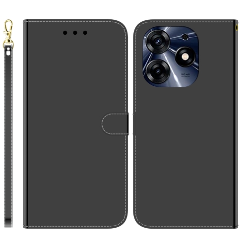 

For Tecno Spark 10 Pro Imitated Mirror Surface Leather Phone Case(Black)