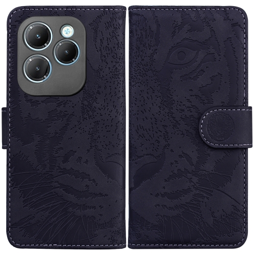

For Infinix Hot 40 / 40 Pro Tiger Embossing Pattern Flip Leather Phone Case(Black)