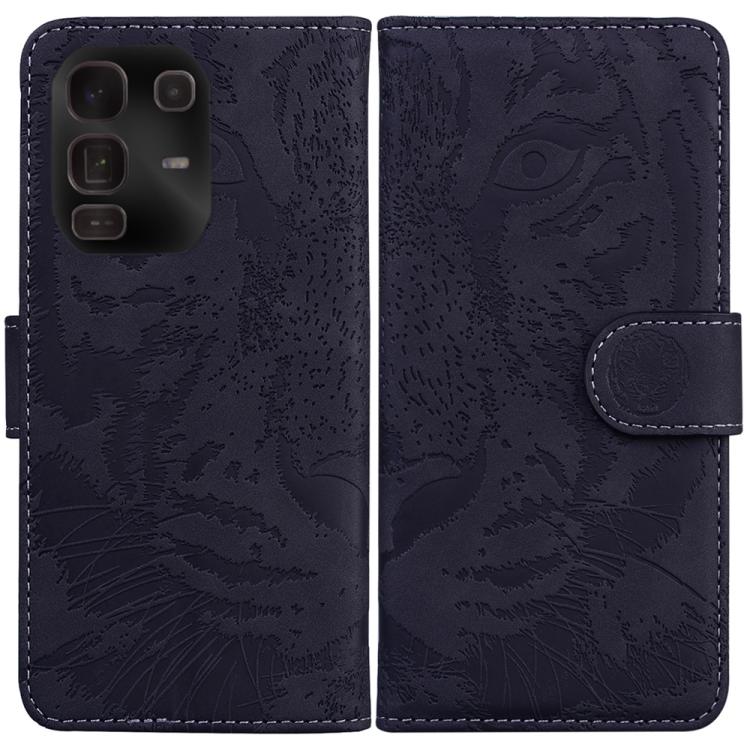 

For Infinix Note 50 Pro+ Tiger Embossing Pattern Flip Leather Phone Case(Black)